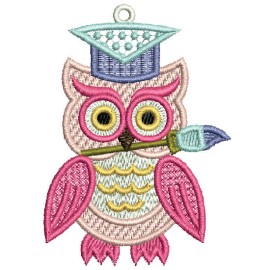 Matriz de bordado Coruja 03