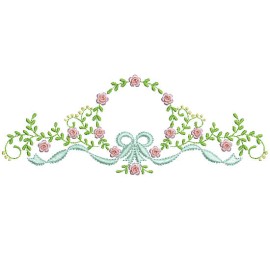 Matriz de bordado Moldura Ramos Lao