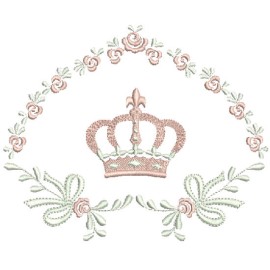 Matriz de bordado Moldura com Coroa 002
