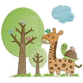 Matriz de bordado Animais Safari