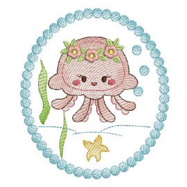 Matriz de bordado Lula Menina com moldura