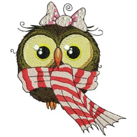 Matriz de bordado Coruja Estilosa 004