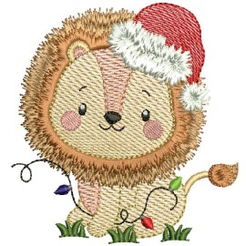 Matriz de bordado Le�o Natal Rippled