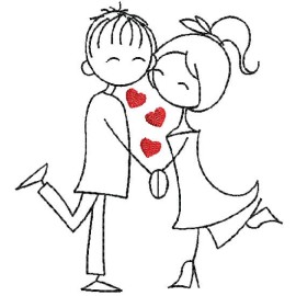 Matriz de bordado Namorados