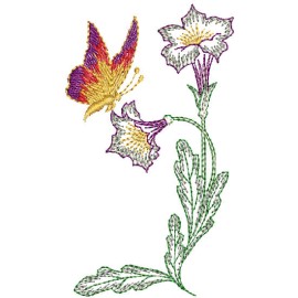 Matriz de bordado Flor Pontilhada 006