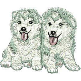 Matriz de bordado Cachorro detalhado 07