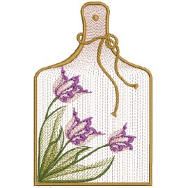 Matriz de bordado Tbua com Laos e Tulipas