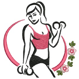 Matriz de bordado Academia Fitness