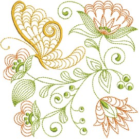 Matriz de bordado Borboletas Rippled 020