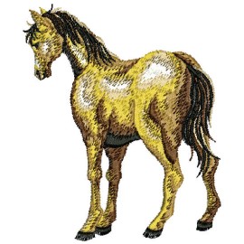Matriz de bordado Cavalo detalhado 03