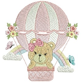 Matriz de bordado Ursa no Bal�o