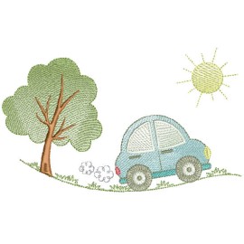 Matriz de bordado Carrinho