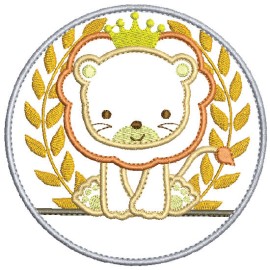 Matriz de bordado Le�o Raminho Aplique