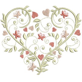 Matriz de bordado Cora��o Decorado