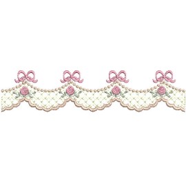 Matriz de bordado Barrinha La�o e Flores