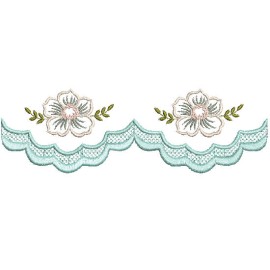 Matriz de bordado Barrinha Floral 002