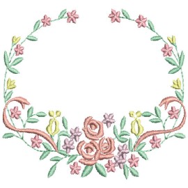 Matriz de bordado Moldura Colorida