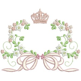Matriz de bordado Moldura Lao Coroa