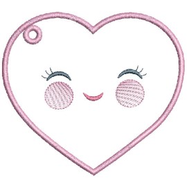 Matriz de bordado Tag de Cora��o