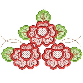 Matriz de bordado Flores Decorao 003