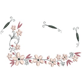 Matriz de bordado Cen�rio Floral