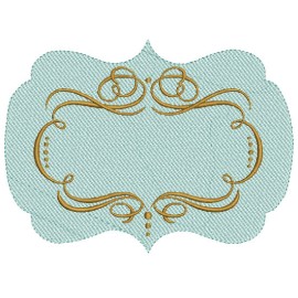 Matriz de bordado Moldura Preenchida