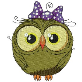 Matriz de bordado Coruja Estilosa 003