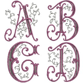 Matrizes de bordado Alfabeto 002