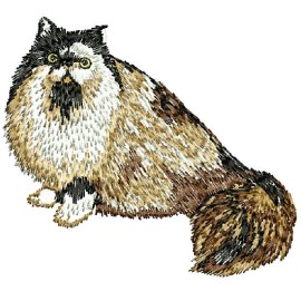 Matriz de bordado Gato detalhado 09