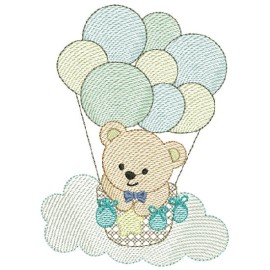 Matriz de bordado Ursinho no Bal�o