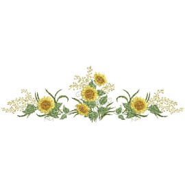 Matriz de bordado Decorao Girassis