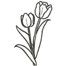 Matriz de bordado Flor Vazada 002