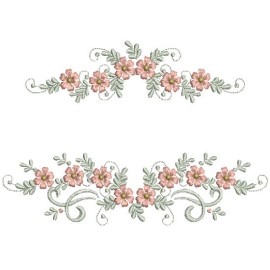 Matriz de bordado Moldura Floral 002