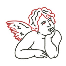 Matriz de bordado Anjo Personalizado 02