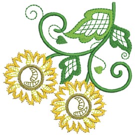 Matriz de bordado Girassis