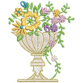 Matriz de bordado Flores Decora��o 006