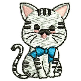 Matriz de bordado Gato Sentado