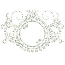 Matriz de bordado Moldura Raminho