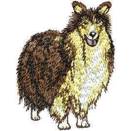 Matriz de bordado Cachorro detalhado 02