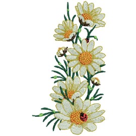 Matriz de bordado Flor Margarida