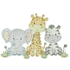 Matriz de bordado Trio Safari 002