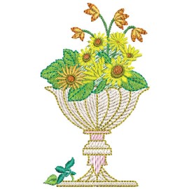 Matriz de bordado Flores Decora��o 005