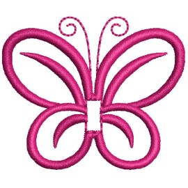 Matriz de bordado Borboleta Aplique 002