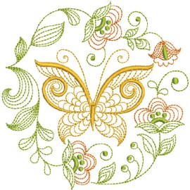 Matriz de bordado Borboletas Rippled 021