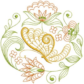 Matriz de bordado Borboletas Rippled 017