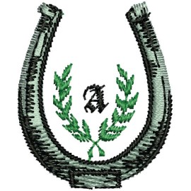 Matriz de bordado Cavalo Ferradura detalhado 016