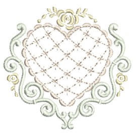 Matriz de bordado Decora��o de Cora��o