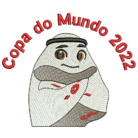 Matriz de bordado Mascote da Copa 2022