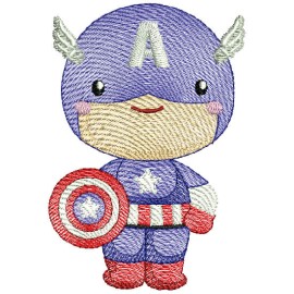 Matriz de bordado Capit�o Am�rica Rippled