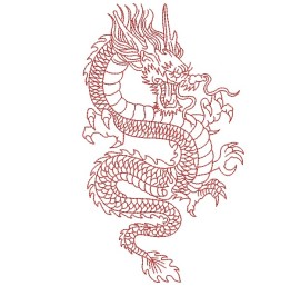 Matriz de bordado Drago